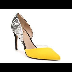 Mix No.6  Hilani pumps yellow/black/white   6.5
